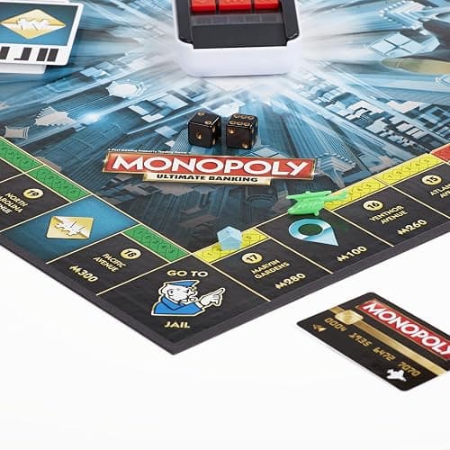 Hasbro Gaming Monopoly Ultimate Banking Edition Board Game for Families and Kids Ages 8 and Up, Electronic Banking Unit (Amazon Exclusive) thumbnail 10