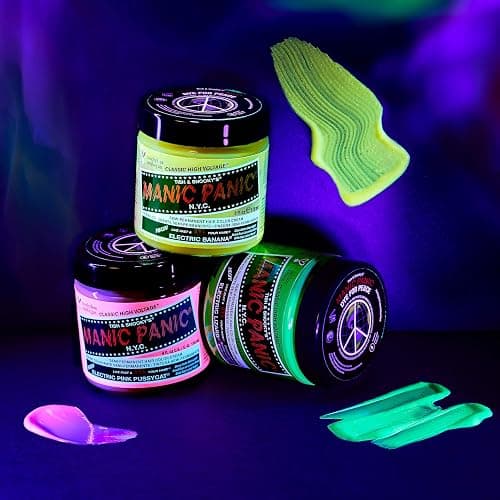MANIC PANIC Classic Electric Lizard Semi Permanent Hair Color - Bright Neon Green Hair Dye for Women & Men That Lasts 4-6 Weeks - Vegan, Ammonia & Cruelty-Free - Create & Mix Custom Shades (4oz) thumbnail 8