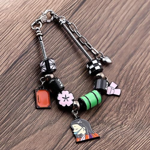 SONGCHANGJEWELRY Anime Slayer Beaded Bracelets Set – Tanjiro, Nezuko & Zenitsu Jewelry – Cosplay Gifts for Fans & Collectors thumbnail 5