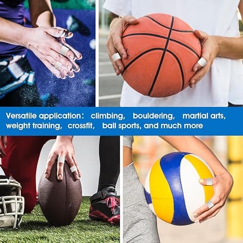 YUXIANLB Finger Tape, 0.5 Inch x 10 Yard White Athletic Tape Extra Strong Adhesive, 3 Rolls Sport Tape, Medical Tape, Foot Tape for Rock Climbing, Grappling, Basketball, Lifters and BJJ Finger Tape thumbnail 7