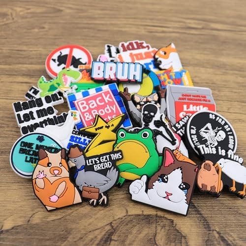 25PCS Funny Shoe Charms Set Cool Fun Accessories for Men Women Girls Boys Teens Meme Sarcastic Charm Humor Meme Silly Goose Clog Decor for Shoes Witty Goofy Hilarious Gift thumbnail 2