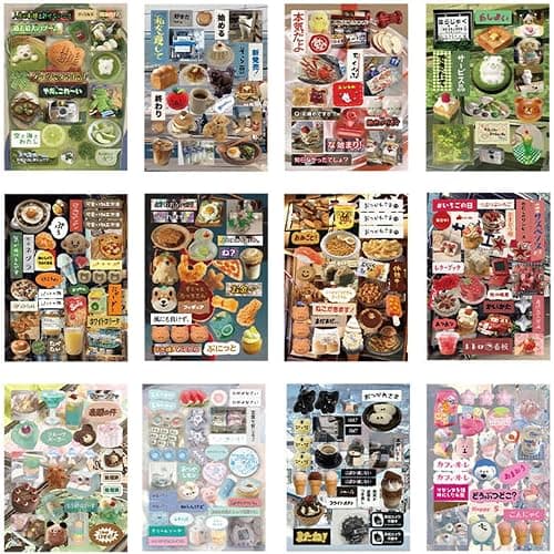 Japanese Aesthetic Sticker Book for Adults – 800+ Retro Manga Style Stickers for Journaling, Planners, Scrapbooking & DIY Crafts (45 Sheets) thumbnail 4