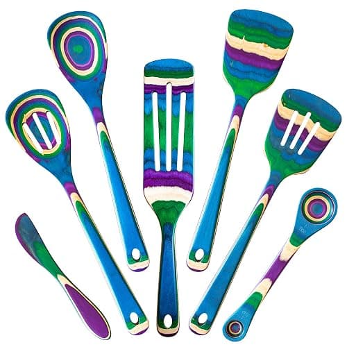 Baltique Mumbai Collection 7 Piece Cooking Utensil Set, Safe for Nonstick - Image 1