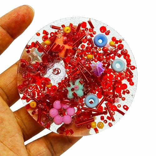 Remeltable Pick Pad with Silicone Mold Reusable Pick Pad for Skin Picking Fidget Toys Reusable Picking Pad for Trichotillomania Over 30 Uses Improved Design (Red) thumbnail 4
