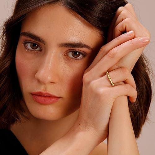 FEYIR 8 Pcs Fidget Rings for Women Anxiety Spinner Stainless Steel CZ Band Ring Spinning Rings Set for Anxiety thumbnail 7