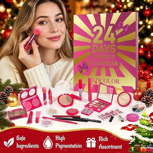 Makeup Advent Calendar 2026, 24 Days Christmas Countdown Calendar Gift Kit, Xmas Holiday Festival Cosmetic Makeup Set with 24 Full Makeup Surprises for Women, Teen Girls & Beauty Lovers thumbnail 4