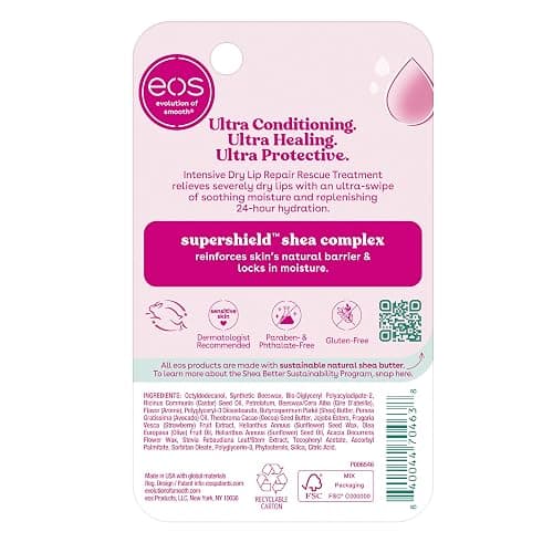 eos The Hero Lip Repair, Extra Dry Lip Treatment, 24HR Moisture, Overnight Lip Treatment, Natural Strawberry Extract, 0.35 fl oz thumbnail 8