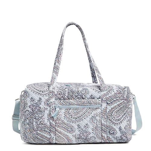 Vera Bradley Women's Cotton Large Travel Duffel Bag, Soft Sky Paisley, One Size - Image 1