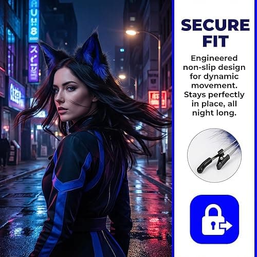 CROOOLTRRY Fluffy Fox Anime Ears Cat Hairband Wolf Headband For Adult Cosplay Costume Halloween thumbnail 5