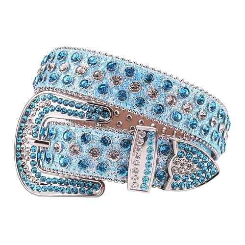 TINIDI Luxury Strap Men Women Rhinestones Belt Western Bling Bling Crystal Diamond Studded Belts - Image 1