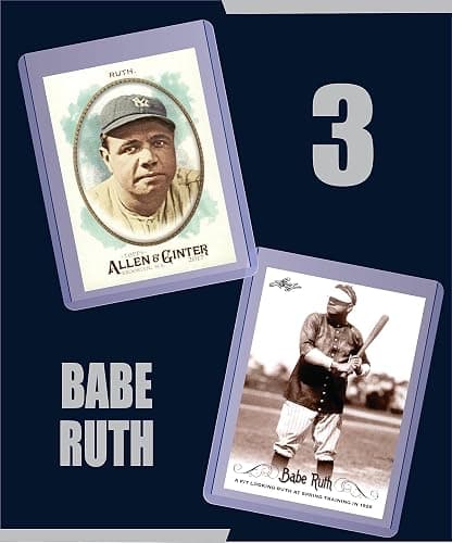 Babe Ruth (5) Assorted Baseball Cards Gift Pack - New York Yankees thumbnail 2