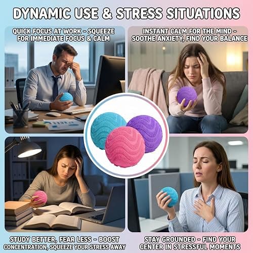 Fuzz Ball Squishy Stress Ball Toy,Slow Rising Memory Foam Fidget Squishy Fuzz Balls Adults Anxiety Stress Relief Toys,Party Favors Gift for Focus&Relaxation thumbnail 6