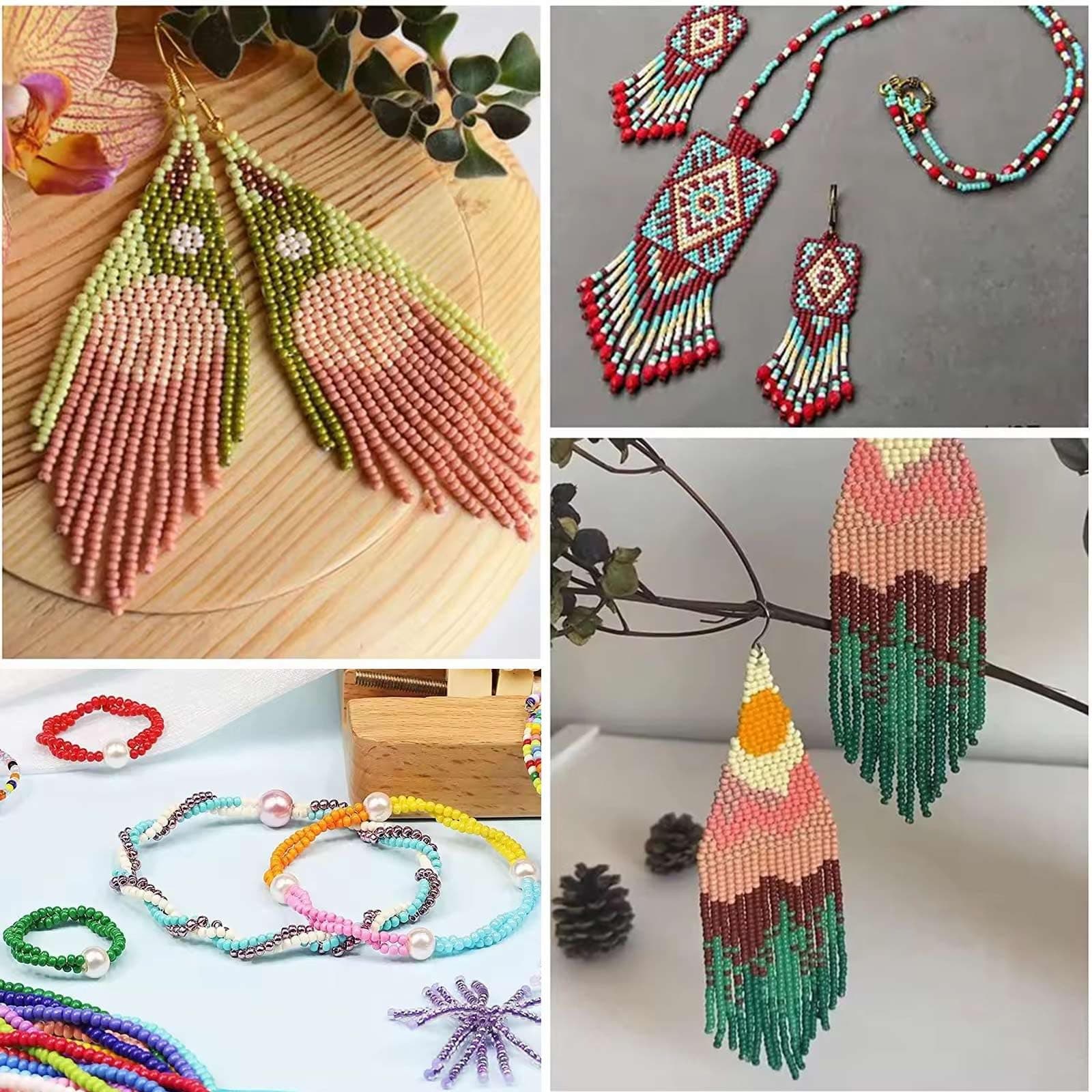 41 Colors Pony Beads, BetterJonny 3mm Glass Seed Beads Bracelet Necklace Beads with String Colorful Pony Seed Bead Small Rainbow Bead with Storage Box for DIY Jewelry Craft Making thumbnail 8