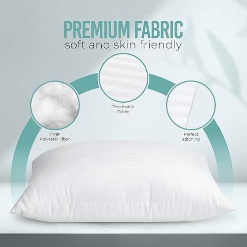 Utopia Bedding Pillows Queen Size Set of 2 (White),Hotel Pillows, Cooling Pillow for Side, Back or Stomach Sleepers - Queen (Pack of 2) thumbnail 8
