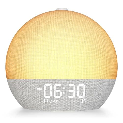 Despertador Amanecer con Simulación de Amanecer y Atardecer, Bluetooth | Máquina de Ruido Blanco, 17 Modos de Iluminación, 30 Sonidos Relajantes, Luz Nocturna Regulable para Dormitorio - Image 1