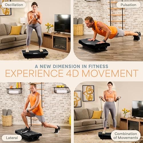 Lifepro Vibration Plate Machines – Full Body Workout, Recovery & Lymphatic Drainage with 4D Motion, Silent Operation, Joint Support, & Triple Motor Technology for Circulation, Fat Burn & Toning thumbnail 4
