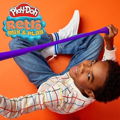 Play-Doh Retro Mix & Play Scented Slime for Kids, 6-Pack Variety, Cloud, Butter, Foam, Super Stretch, (Blue Raspberry, Grape, Watermelon, Orange, Strawberry, Cherry) Popular Toys, Gifts & Party Favors thumbnail 2