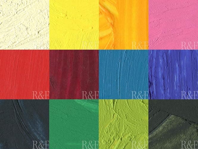 R&F Handmade Paints - Professional Oil Pigment Stick, Painters Dozen, Set of 12 Colors thumbnail 3