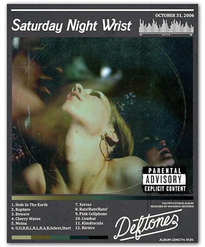 ZUKIY Saturday Night Wrist Deftones Dreamscape - Rock Poster Wall Art 8x10 Unframed - Metal Band Inspired Decor for Bedroom Studio Office - Emo Goth Aesthetic Tapestry Style Print for Music Lovers - Image 1