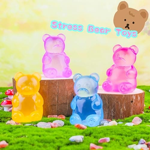 Gummy Bear Toy, Sugar Filled Squishy Toys for Kids Stress Relief - High Density Squeeze Balls for Students Calming - Ultra-Soft Decompression Venting Toys thumbnail 5