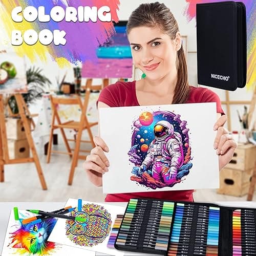 72 Colors Dual Tip Art Markers Pens for Adult Coloring Books, Brush and Fine Tip Coloring Marker for Drawing Journaling Note Taking Lettering - 72 Colors thumbnail 6
