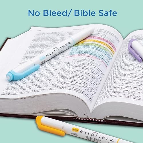 Zebra Pen MILDLINER Highlighter, Neutral and Gentle Colors, Dual Tip, 10-Pk | No Bleed, Broad and Fine Point Tip, Ideal for Bible Highlighting, Journaling, School, Teacher and Office Supplies (78701) thumbnail 8