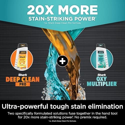 Shark StainStriker Portable Carpet, Upholstery & Area Rug Cleaner with Pet Mess Tool, Stain & Odor Remover, Perfect for Car Interiors, Includes 3 Cleaning Tools & Cleaning Solution, White, PX201 thumbnail 2