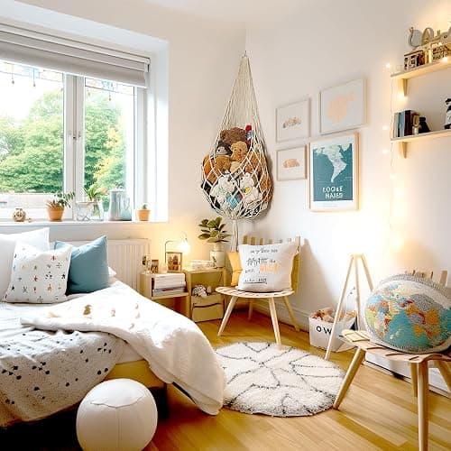 Amdermi Stuffed Animal Hammock Corner, Boho Macrame Plush Toy Storage Net for Wall, Hanging Stuffed Animal Holder for Nursery, Playroom, Kids Room, Cream thumbnail 7