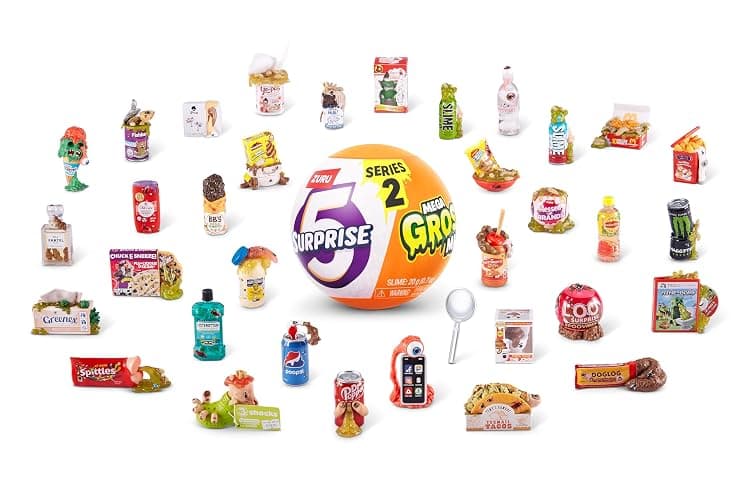 5 Surprise Mega Gross Minis Series 2 (2 Pack) by ZURU Boys, Mystery, Collectible, Mini, Parody, Slime thumbnail 3