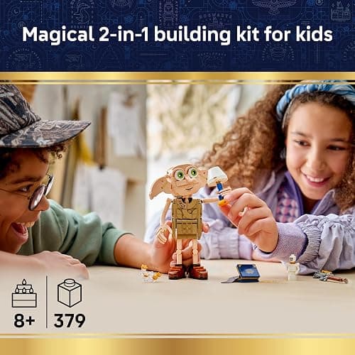 LEGO Harry Potter Dobby the Free Elf 76469 | Collectible Building Toy for Girls & Boys, Ages 8+, Display as Bedroom or Book Shelf Decor, 379 pieces, Gift Idea thumbnail 2