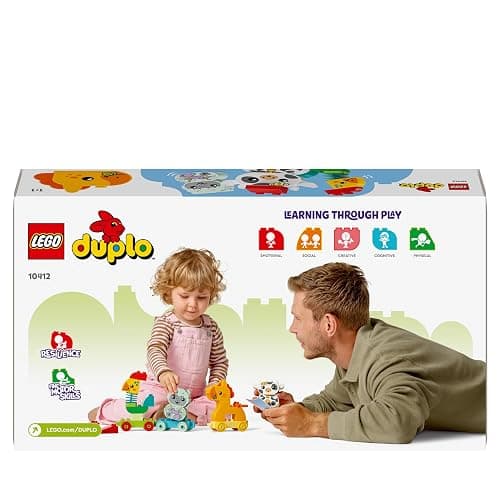 LEGO DUPLO My First Animal Train Set - Educational Toy for Toddlers - incl. Rooster, Horse, Lamb & Cow Farm Animal Figures, Birthday Gift for 1+ Year Old Boys & Girls - 10412 thumbnail 7