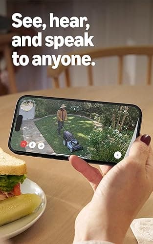 Ring Outdoor Cam (Stick Up Cam), Weather-resistant home or business HD security camera, Live View, Color Night Vision, Two-Way Talk, motion alerts, Works with Alexa, White thumbnail 3