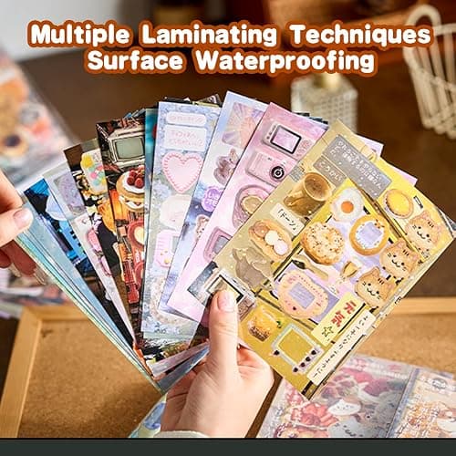 800PCS+ Japanese Sticker Book for Kids Adults Aesthetic Waterproof Reusable Vintage Stickers for DIY Scrapbook Journaling Water Bottle Laptop Heisei Retro Travel Memory Manga Cute Gifts (Dream) thumbnail 5