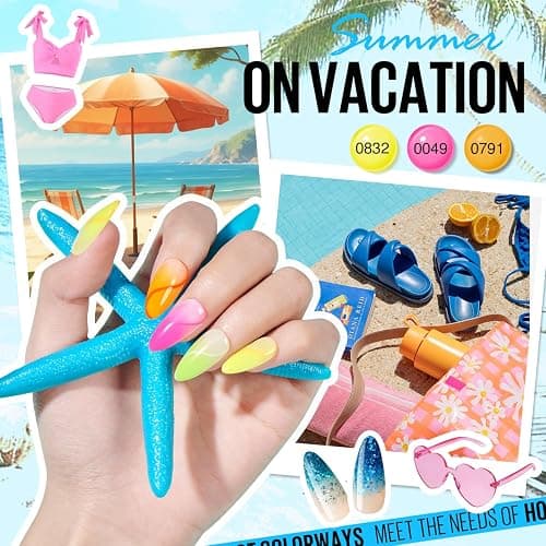 MEFA 42 Colors Gel Nail Polish Kit with U V Light, 59 Pcs All Seasons Collection Colorful Gel Polish Essential Set with 5 Psc Matte/Glossy Base Top Coat, Salon Gifts for Women thumbnail 6