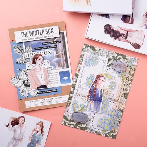 JOYCHOIC Scrapbook Stickers Set,100Pcs Aesthetic Sticker for Scrapbooking and Journaling Water Bottles, Junk Journal Supplies, Bullet Journals Materials, Planner Arts Craft Collage People thumbnail 3