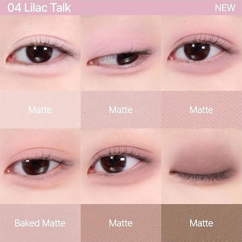 CLIO Muse Master Eyeshadow Palette, Korean Royal Heritage Edition, Baked Cream Powder Formula, Soft Lilac Mauve 6-Color with Matte & Shimmer for Daily Makeup, Safe for Sensitive Eyes (04 LILAC TALK) thumbnail 6