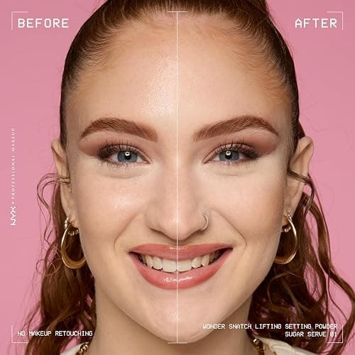 NYX Professional Makeup Wonder Snatch Powder, Lifting Loose Powder, Up to 16 HR sweat-proof & non-smudging wear, Shade: Sugar Serve (Translucent Light) thumbnail 5