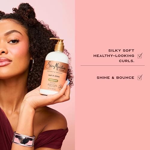 SheaMoisture Curl & Shine Conditioner Coconut & Hibiscus, for Thick, Curly Hair to Moisturize & Soften, 13 oz thumbnail 5