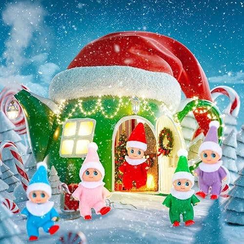 Sumind 11 Pieces Christmas Tiny Doll Plush Toys Baby Plush Dolls Novelty Toys Accessories for Little Girls Boys Holiday Christmas Easter New Year Decorations(Adorable Style) thumbnail 2