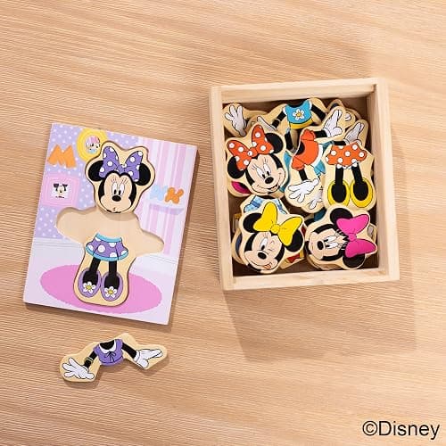 Melissa & Doug Disney Minnie Mouse Dress-Up Puzzle, 18 Pieces Mix and Match Outfits, Sorting & Matching Toy with Storage Case, Educational Puzzle for Toddlers Ages 3+ thumbnail 8