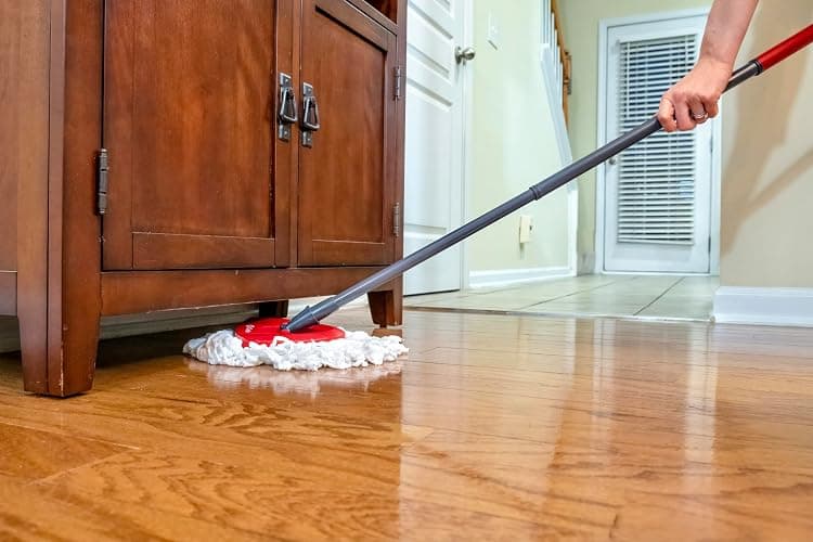 O-Cedar EasyWring Microfiber Spin Mop, Bucket Floor Cleaning System, Red, Gray, Standard thumbnail 14