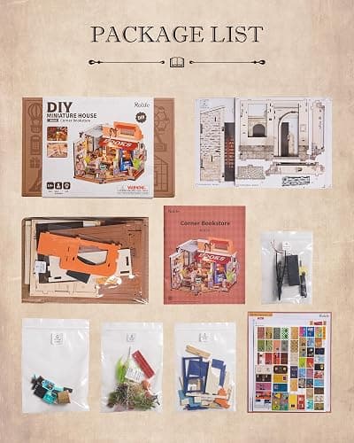 Rolife DIY Miniature House Kit 1:20 Scale Bookstore, Build Mini House Building Kit with LED Lights Craft Kits for Aduls Gifts for Him Her thumbnail 9