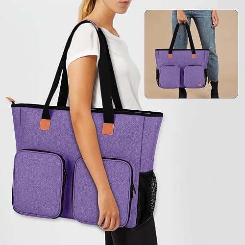 LUXJA Carrying Case for Diamond Painting Accessories and A3 Light Pad, Diamond Painting Bag for A3 and B3 Light Box (Bag Only), Purple thumbnail 7