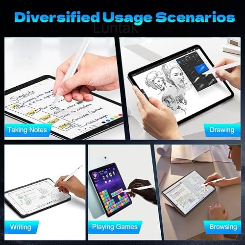 Universal Stylus Pen for Touchscreen for Android & iOS Phones/Tablet | Magnetic iPad Pencil for Writing/Drawing with 3 Durable POM Tip,Stylus Pen for iPad/Pro/iPhone/Samsung/Lenovo/Huawei,White thumbnail 7