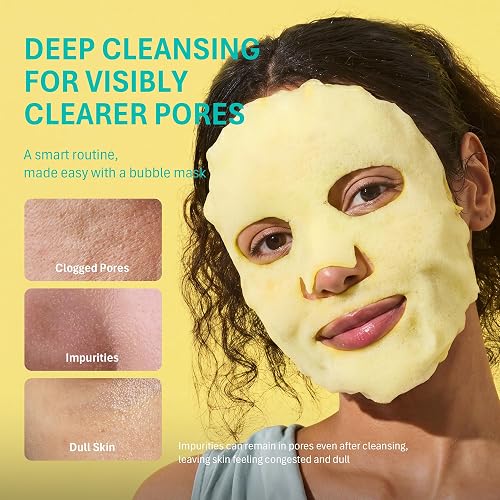 Purederm Turmeric Bubble Face Mask, Deep Cleansing for Anti-Aging and Revitalizing, Korean Skincare for Dull and Tired Skin (5 Pack) thumbnail 2