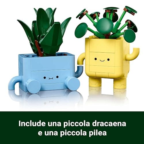 LEGO Botanicals Piantine Felici Giocattolo - Kit di Arti e Mestieri per Bambine con 2 Piante Artificiali, 2 Vasi di Fiori e Facce Intercambiabili - Regali per Ragazze da 9 Anni Fan della Natura, 10349 thumbnail 6