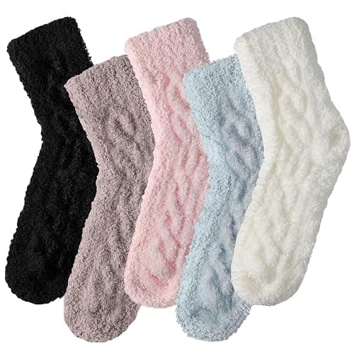 Pleneal Fuzzy Socks for Women - Soft Fluffy Slipper Socks Women, Winter Warm Plush Sleeping Sock - Image 1