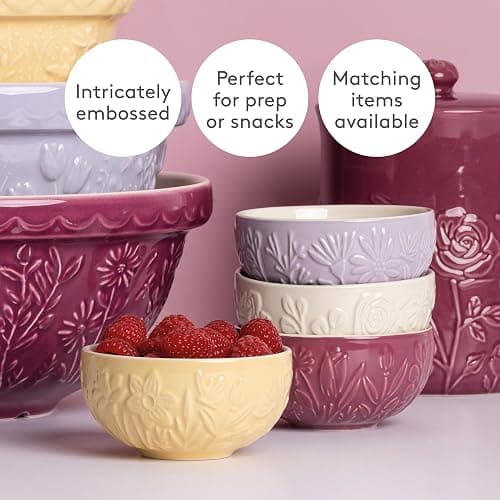 Mason Cash In The Meadow 6 oz Stoneware Prep Bowls | Set of 4 thumbnail 5