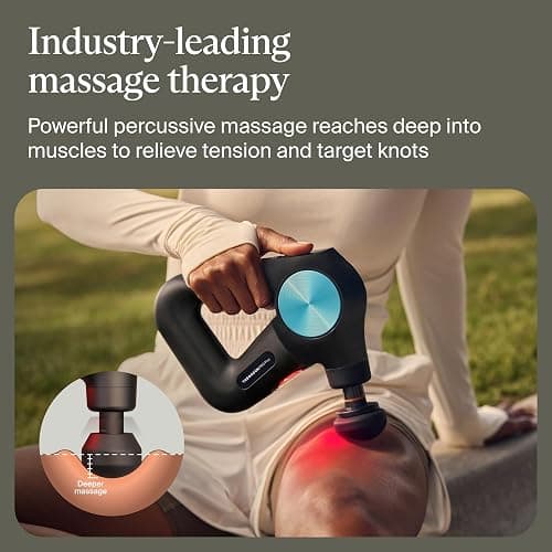Therabody Theragun PRO Plus - 6-in-1 Deep Tissue Percussion Massage Gun, Handheld Personal Massager for Full Body Pain Relief & Muscle Tension with Biometric Breathwork, Vibration & Heated Attachments thumbnail 4