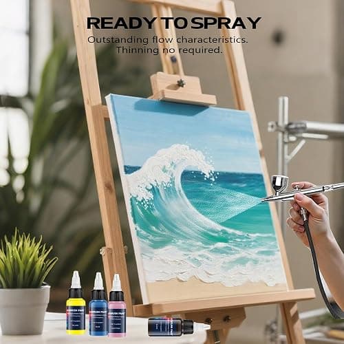 Airbrush Paint 6 Colors, Ready to Spray Airbrush Paint Set, Water-Based Acrylic Air Brush Paints for Metal, Plastic Models, Canvas, Wood, 0.67 Fl Oz/20ml thumbnail 5